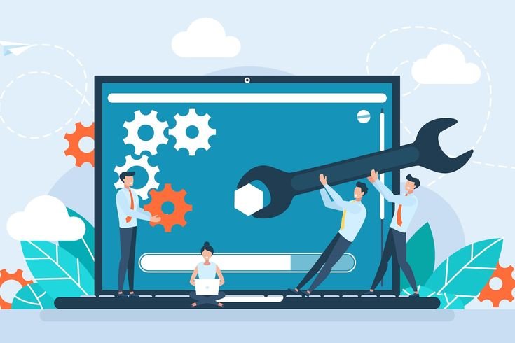 user interface customization, programming. concept of creating,